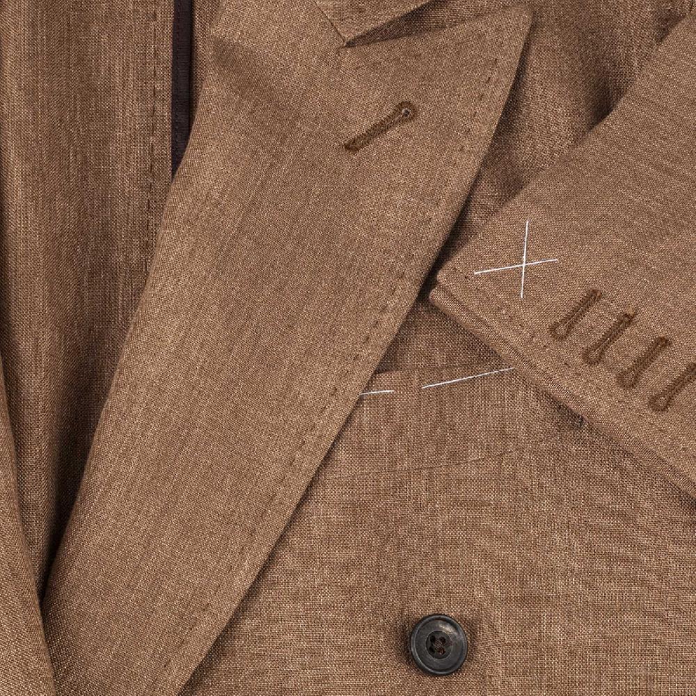 Rubinacci Giacca In Lino Tabacco