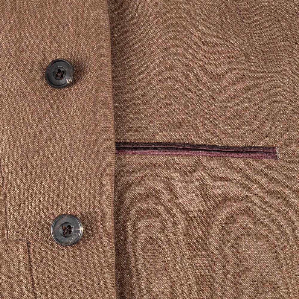 Rubinacci Giacca In Lino Tabacco