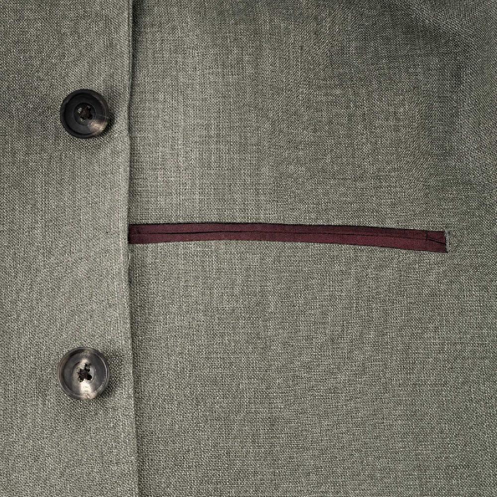 Rubinacci Giacca In Lino Verde Militare