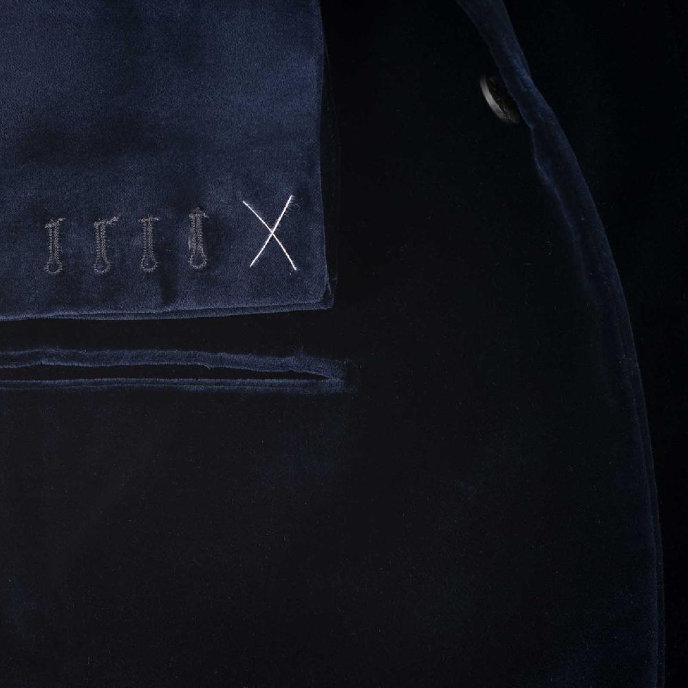 Rubinacci Giacca In Velluto Blu Notte