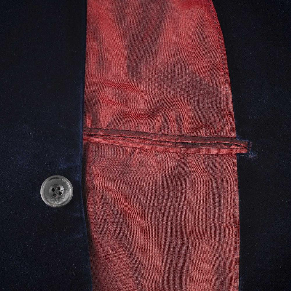 Rubinacci Giacca In Velluto Blu Notte