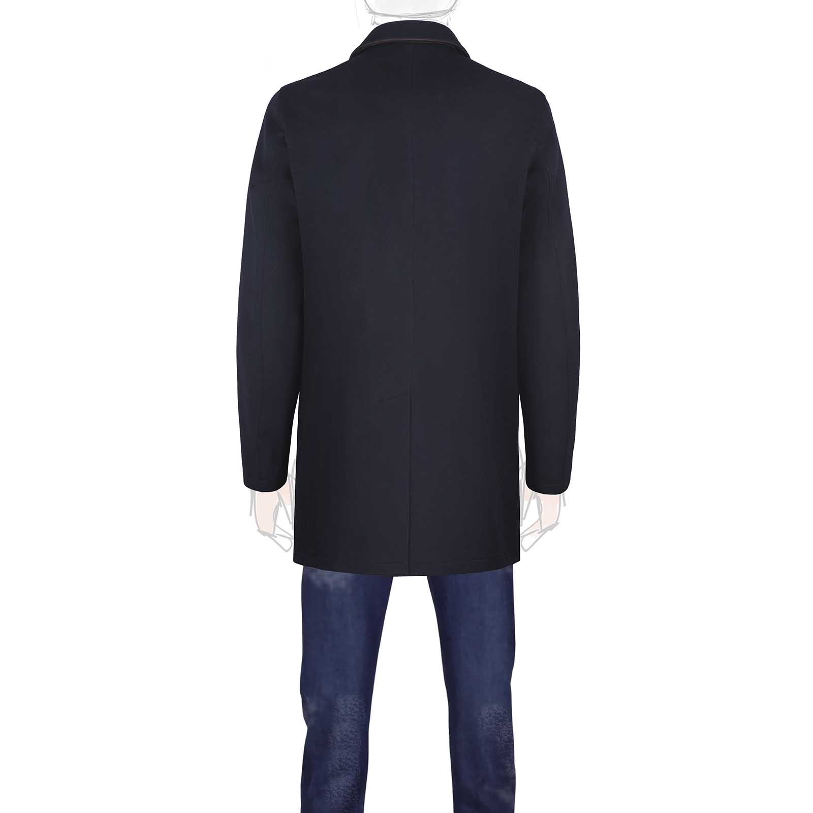 Rubinacci Giaccone In Cashmere Blu