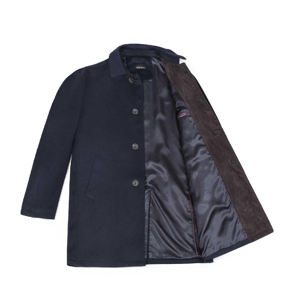 Rubinacci Giaccone In Cashmere Blu