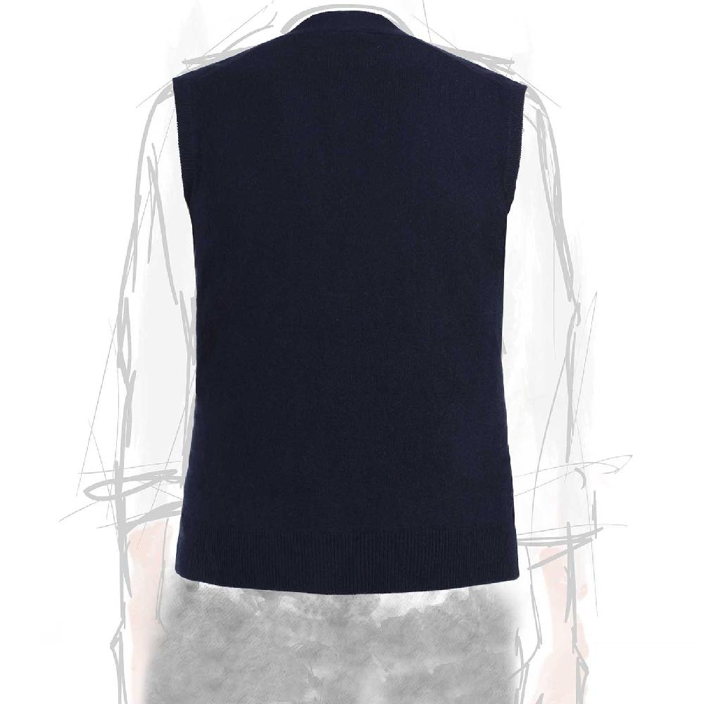 Rubinacci Gilet In Cashmere Blu Navy
