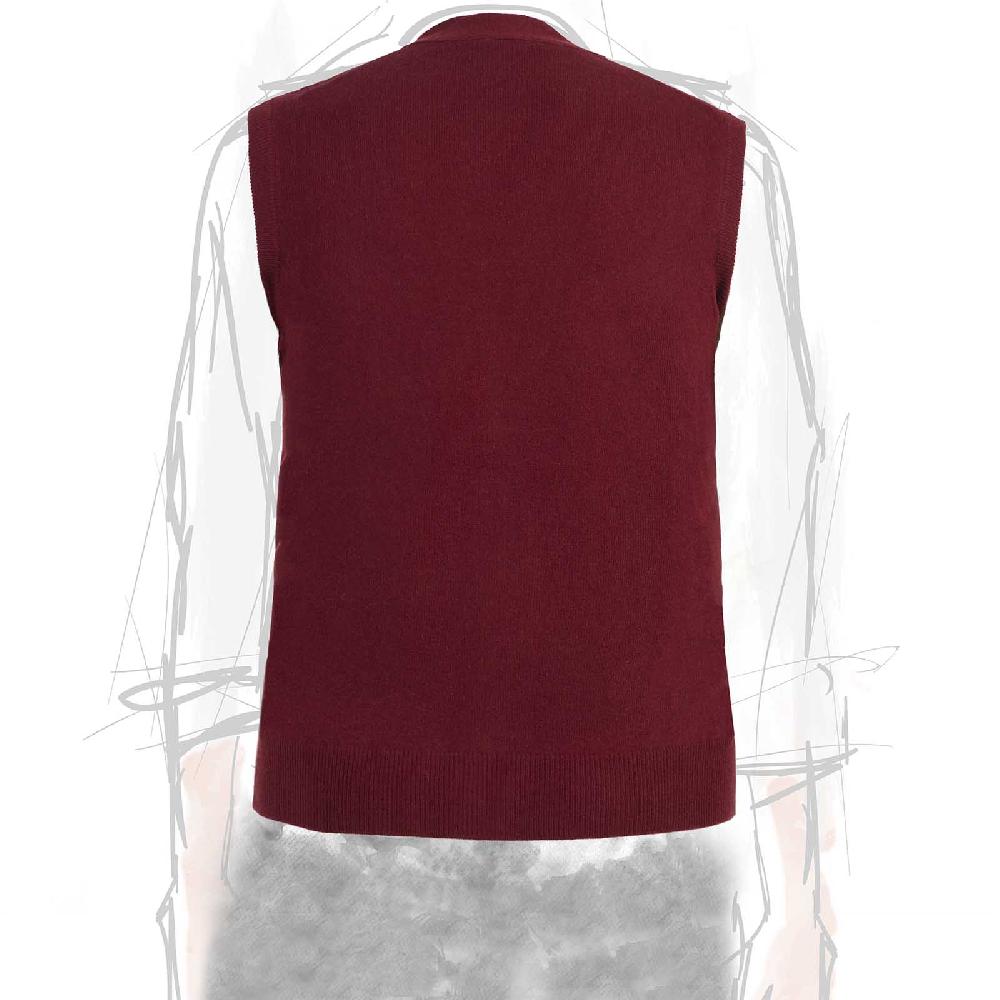Rubinacci Gilet In Cashmere Bordeaux Chiaro