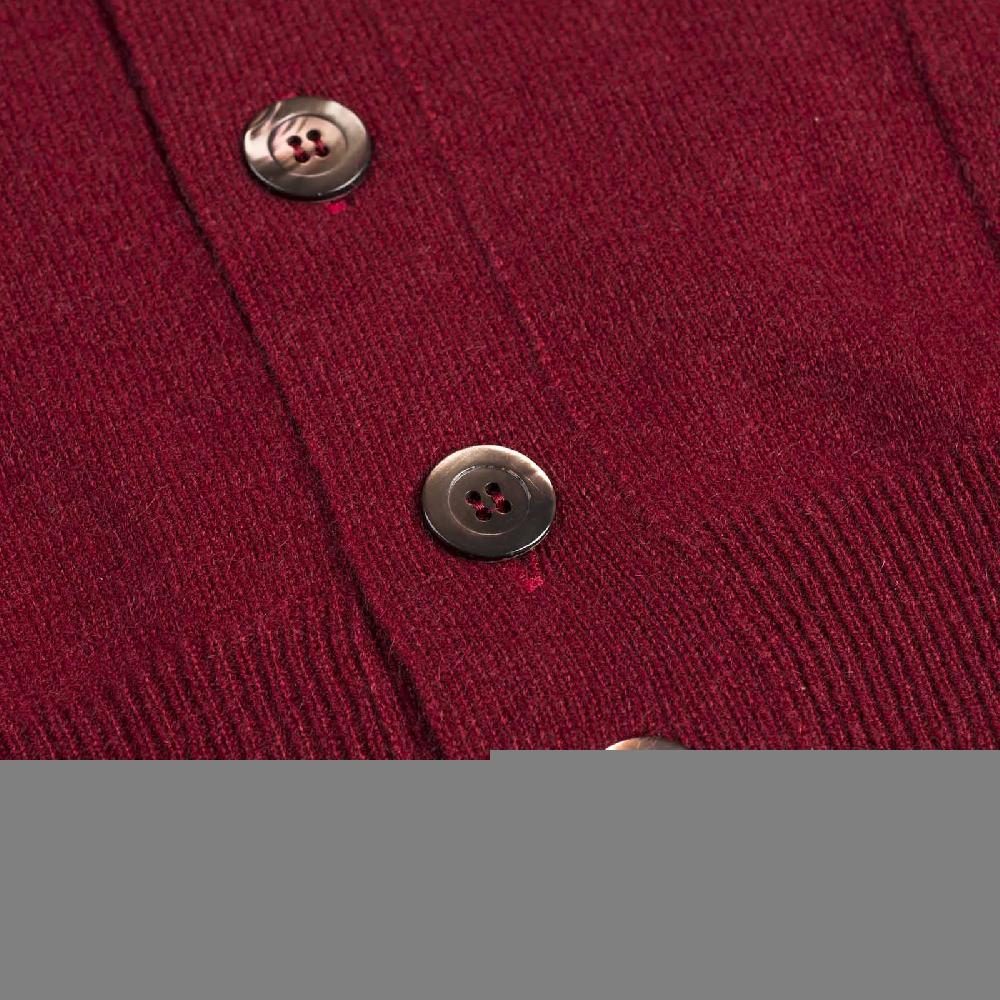Rubinacci Gilet In Cashmere Bordeaux Chiaro