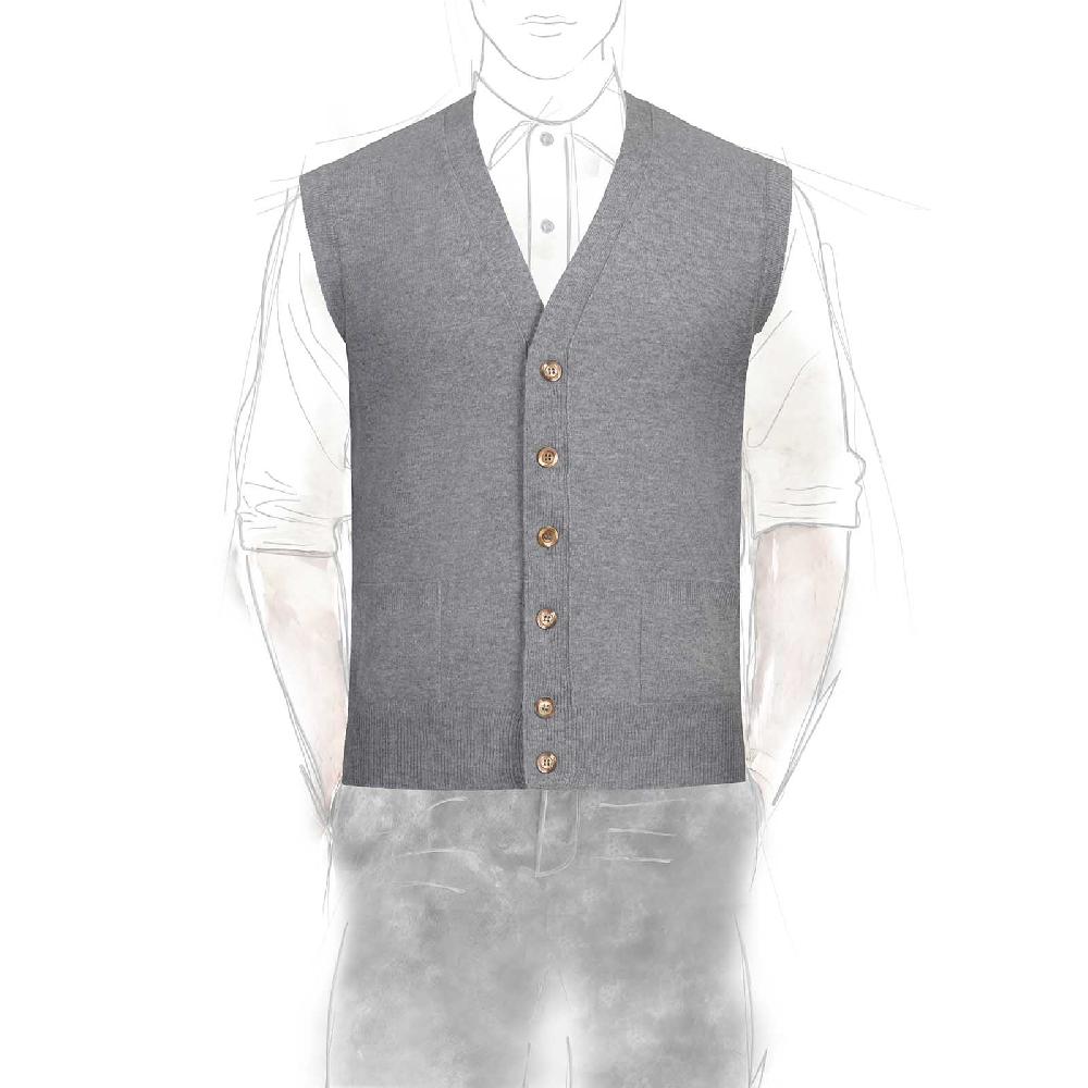 Rubinacci Gilet in cashmere grigio