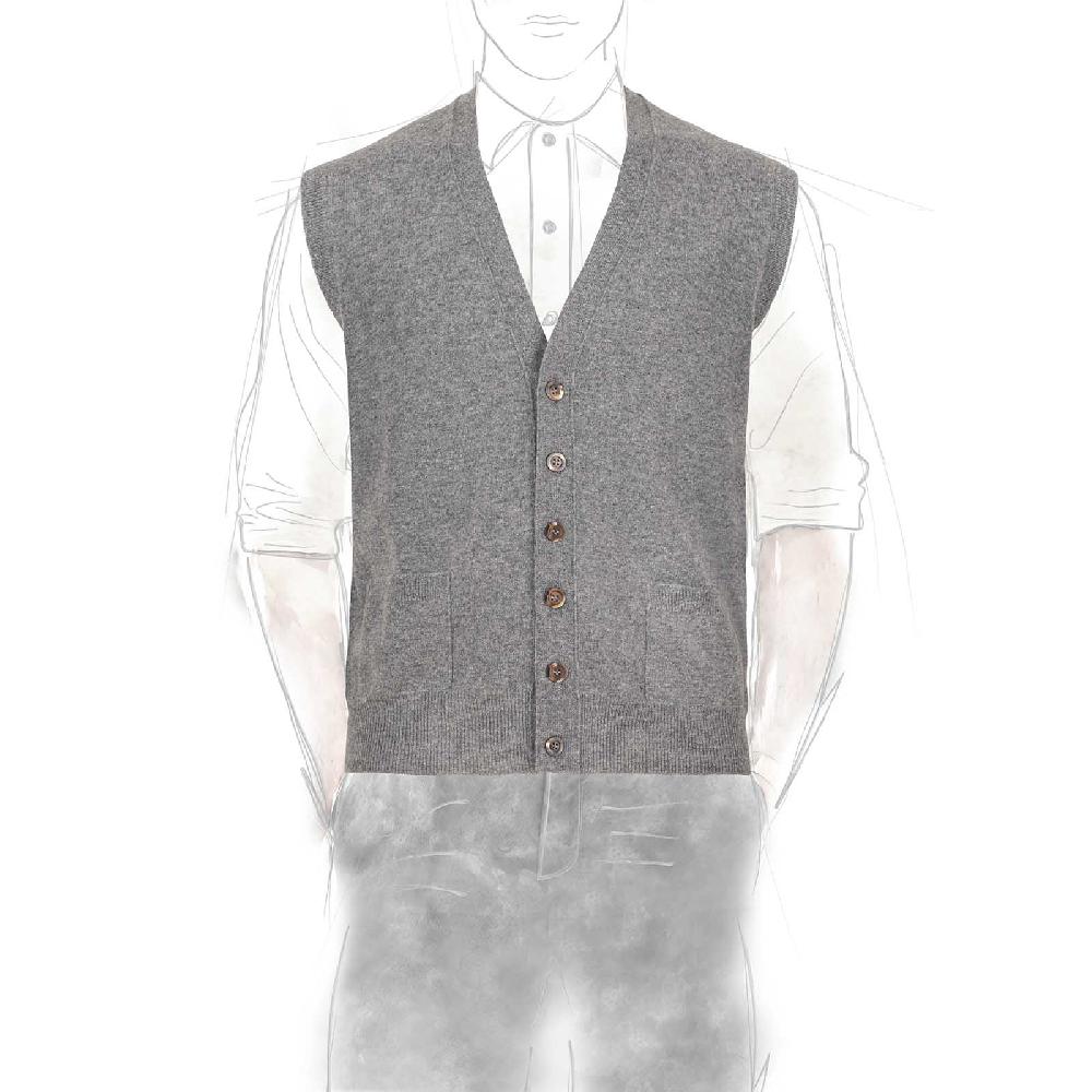 Rubinacci Gilet in cashmere grigio