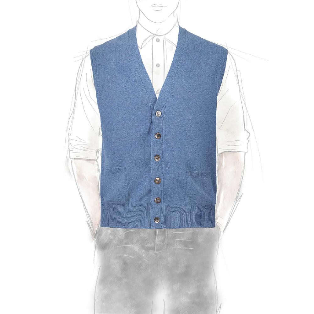 Rubinacci Gilet in cashmere jeans