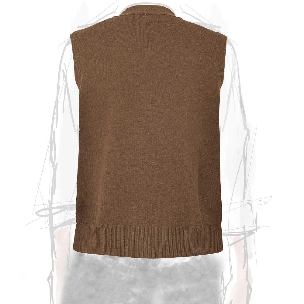 Rubinacci Gilet In Cashmere Nocciola
