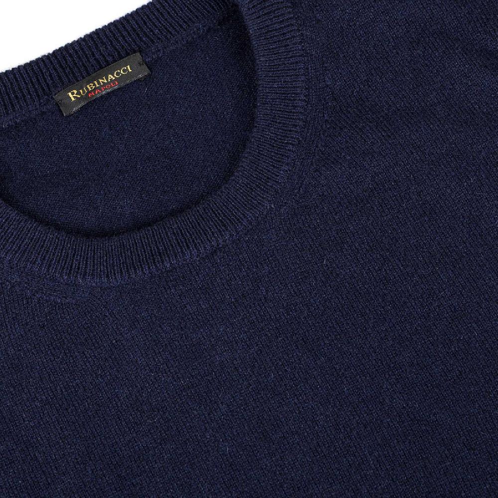 Rubinacci Girocollo In Cashmere Blu