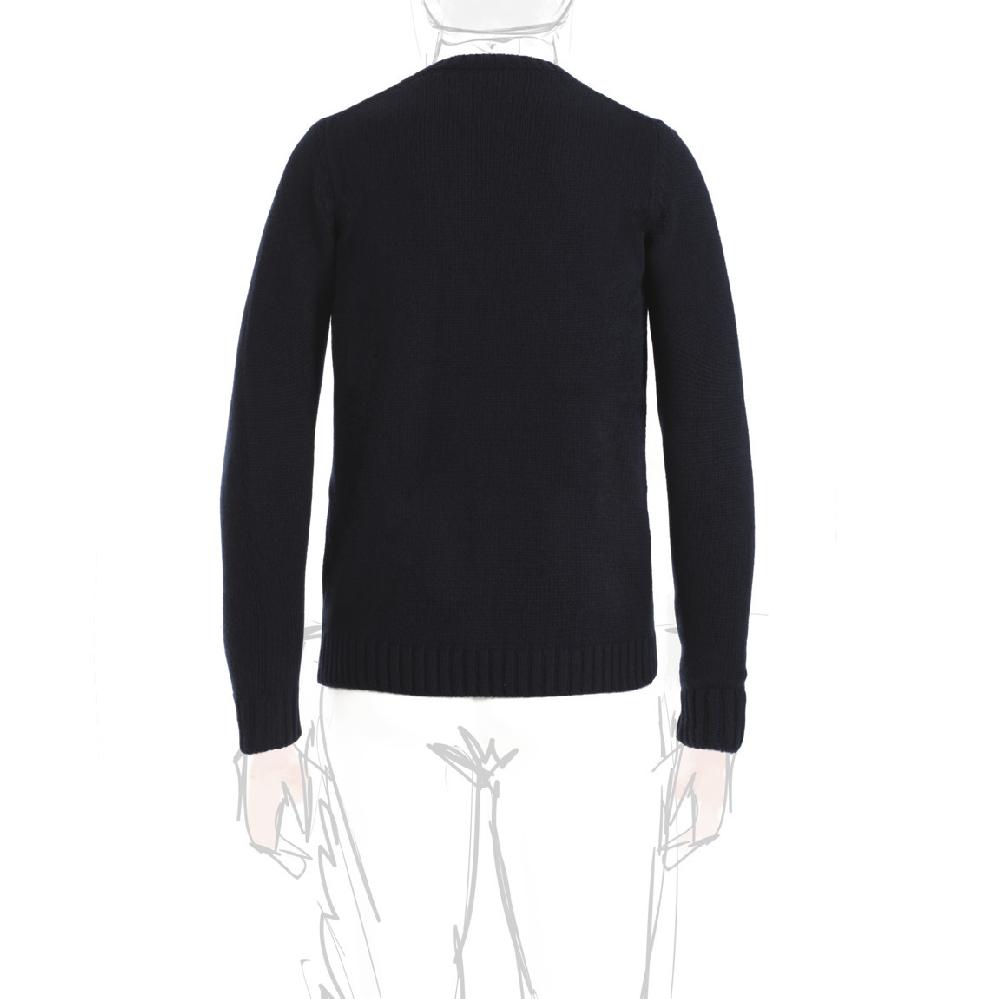 Rubinacci Girocollo In Cashmere Blu