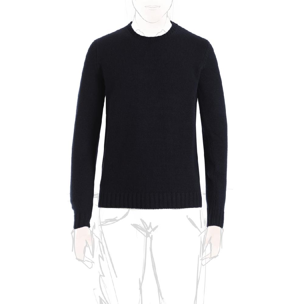 Rubinacci Girocollo in cashmere blu