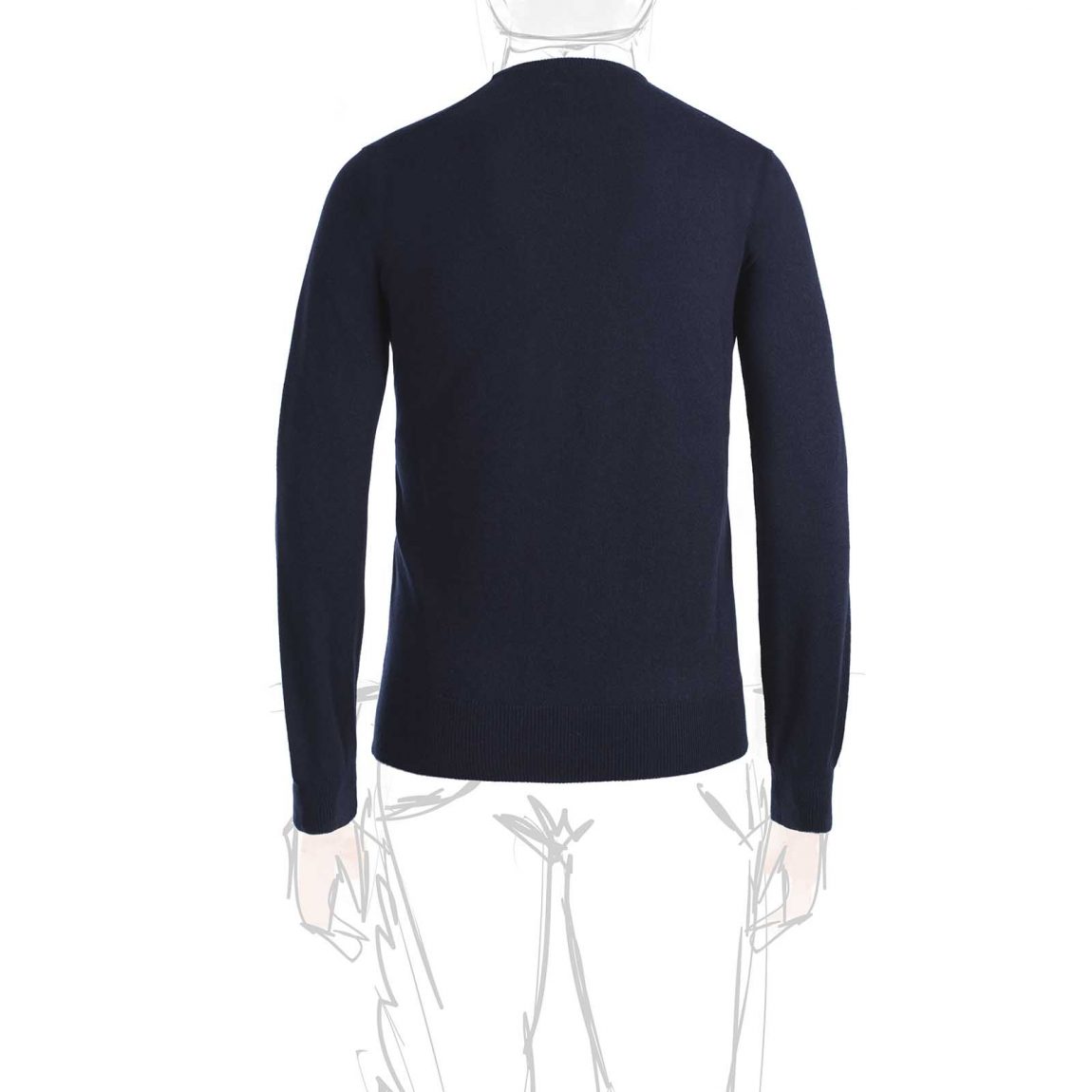 Rubinacci Girocollo In Cashmere Blu