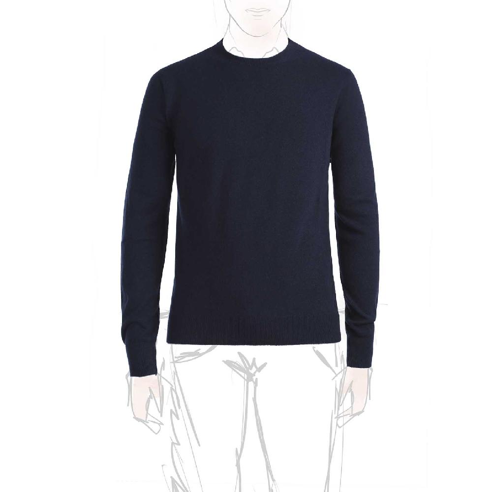 Rubinacci Girocollo in cashmere blu