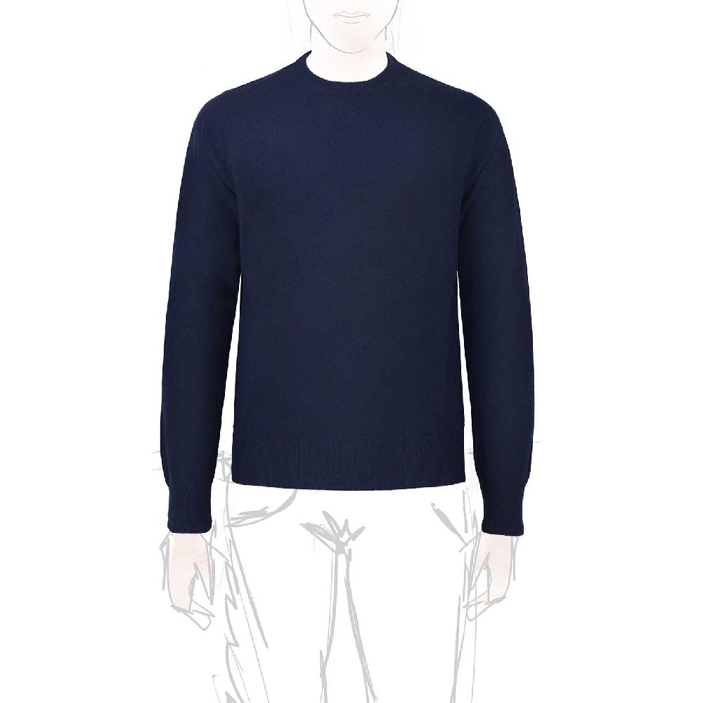 Rubinacci Girocollo in cashmere blu