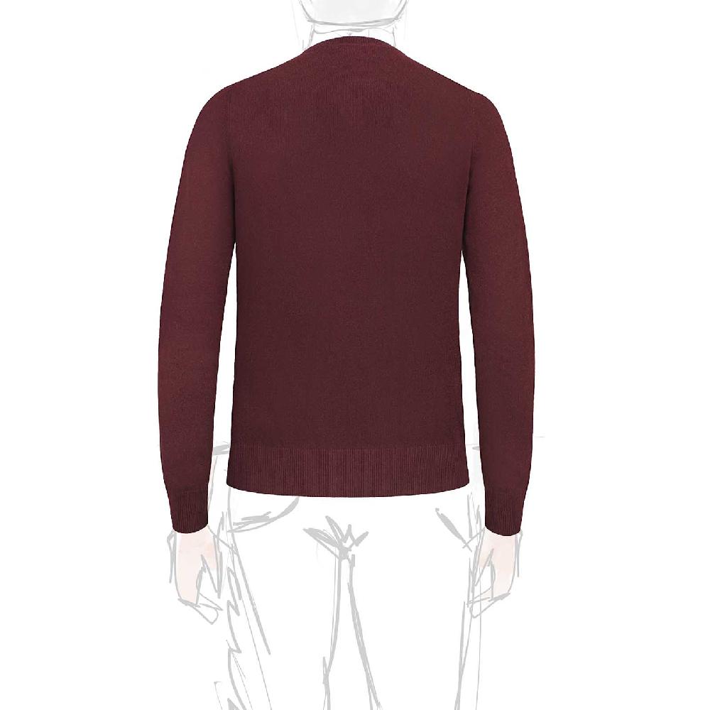 Rubinacci Girocollo In Cashmere Bordeaux