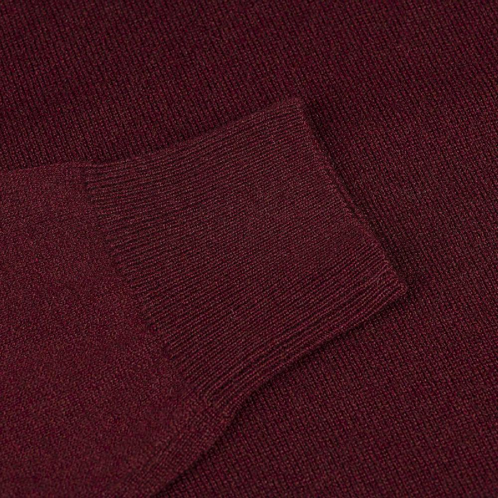 Rubinacci Girocollo In Cashmere Bordeaux