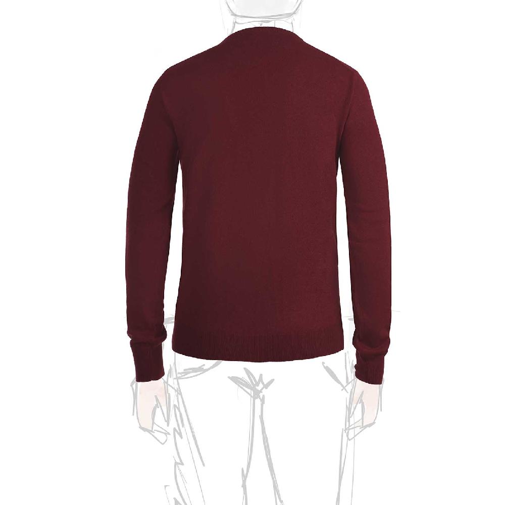 Rubinacci Girocollo In Cashmere Bordeaux Chiaro