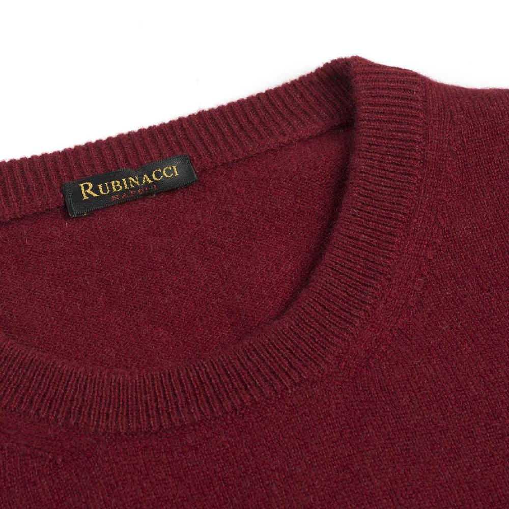 Rubinacci Girocollo In Cashmere Bordeaux Chiaro