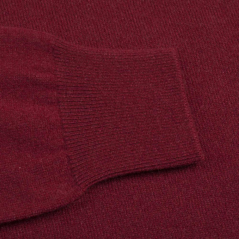 Rubinacci Girocollo In Cashmere Bordeaux Chiaro