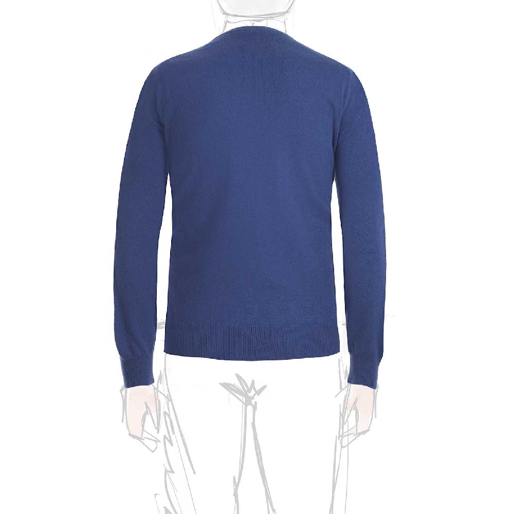 Rubinacci Girocollo In Cashmere Ceruleo