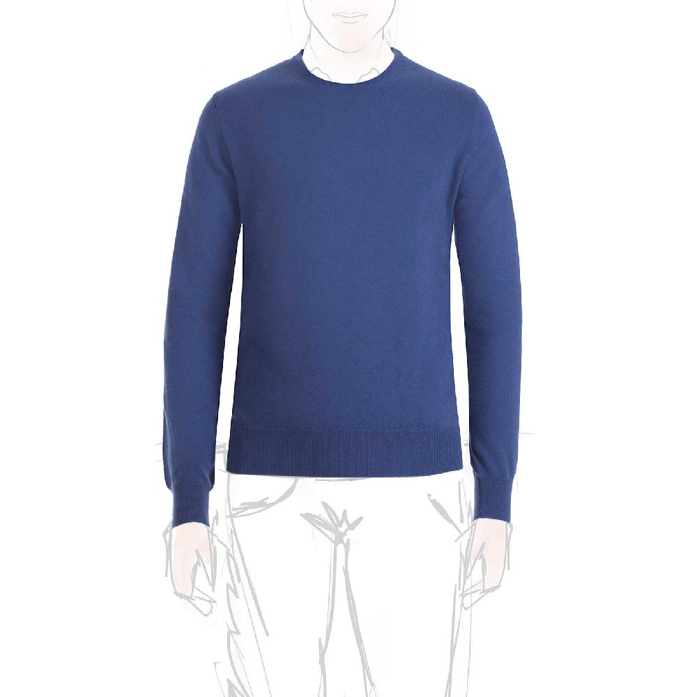 Rubinacci Girocollo in cashmere ceruleo