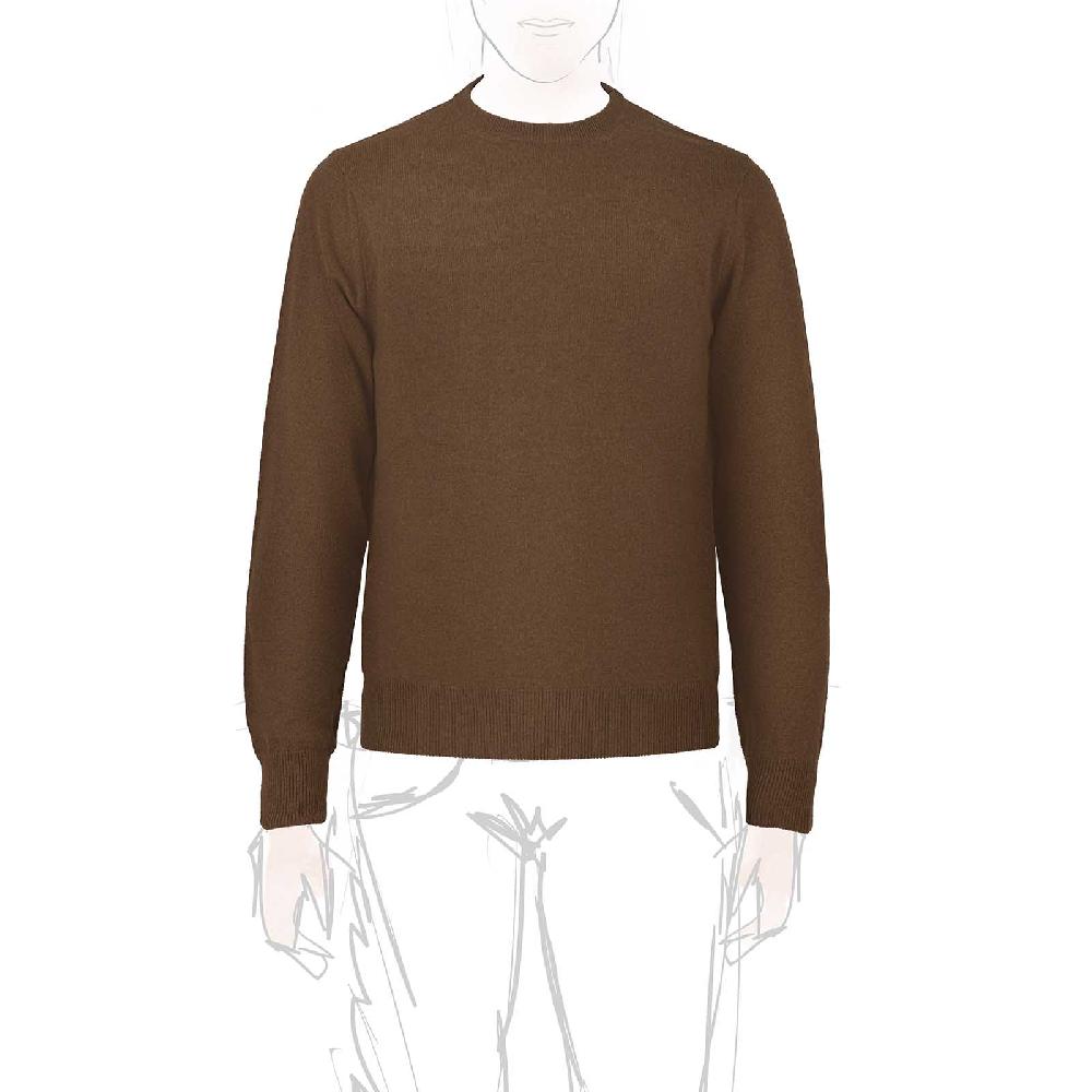 Rubinacci Girocollo in cashmere nocciola