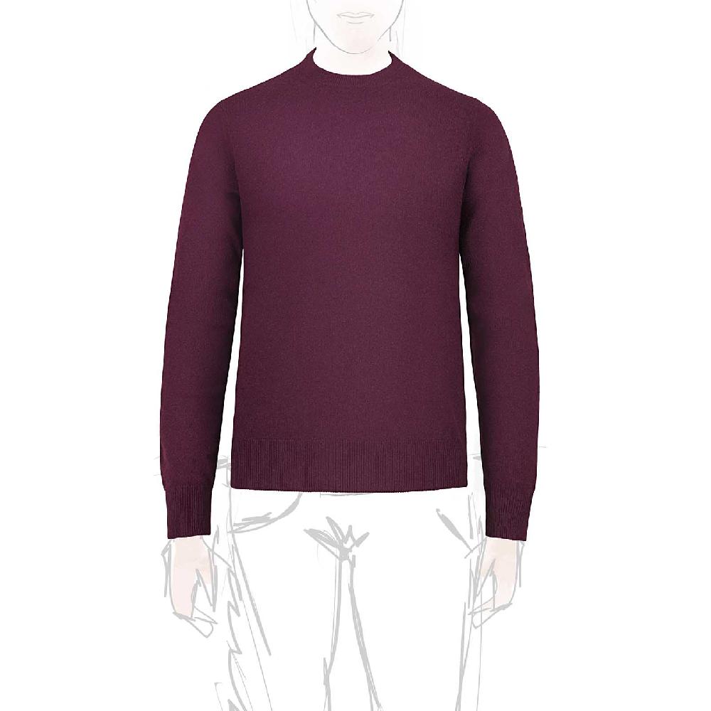 Rubinacci Girocollo in cashmere vino