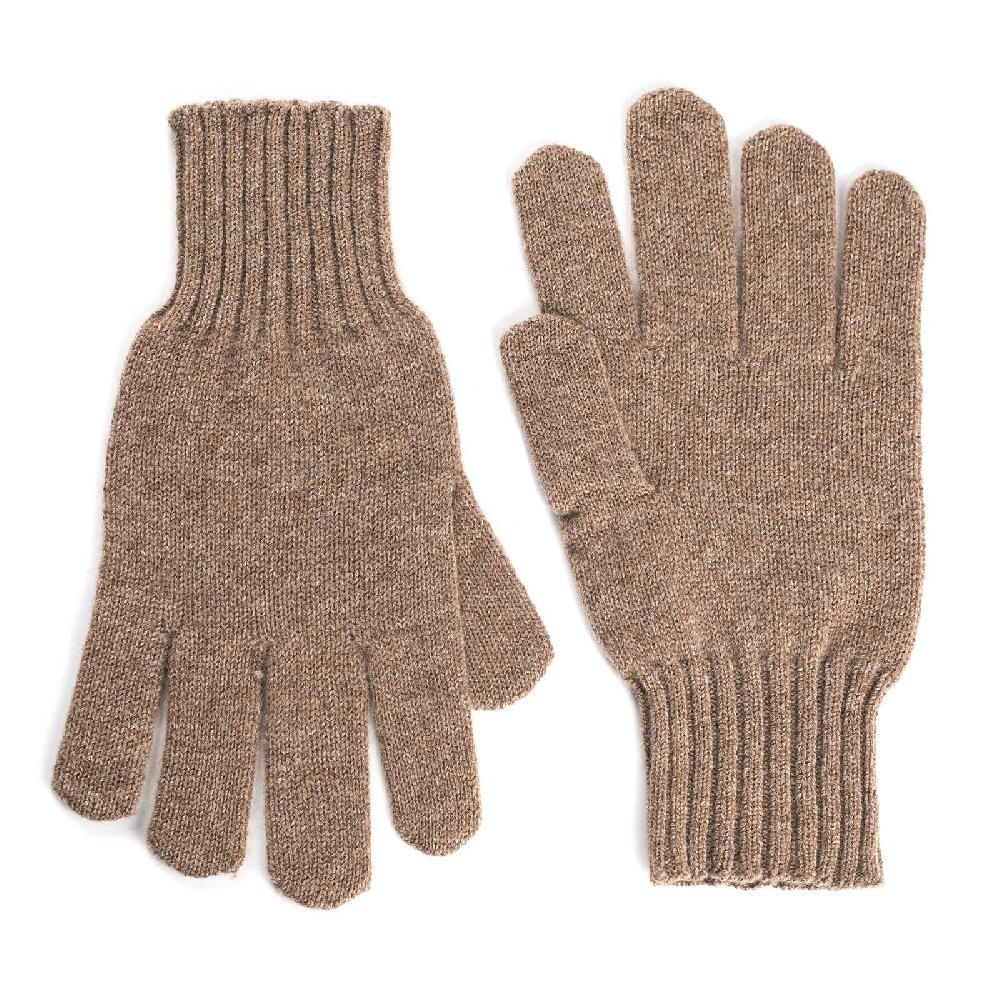 Rubinacci Guanti in cashmere nocciola