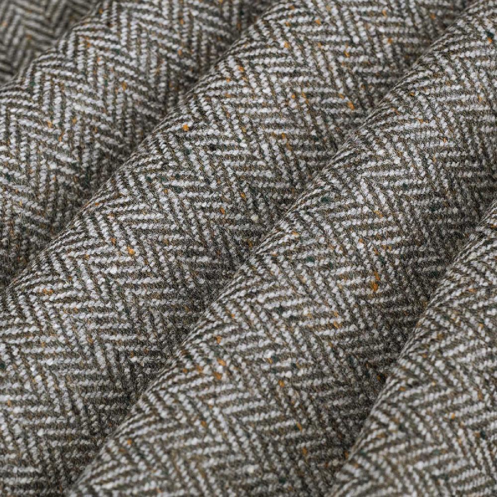 Rubinacci Lambswool in tweed spigato verde
