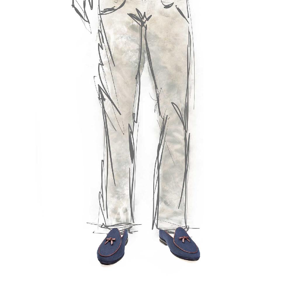 Rubinacci Marphy Lino Blu