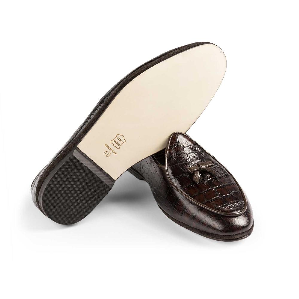 Rubinacci Marphy Loira Stampato Marrone Scuro