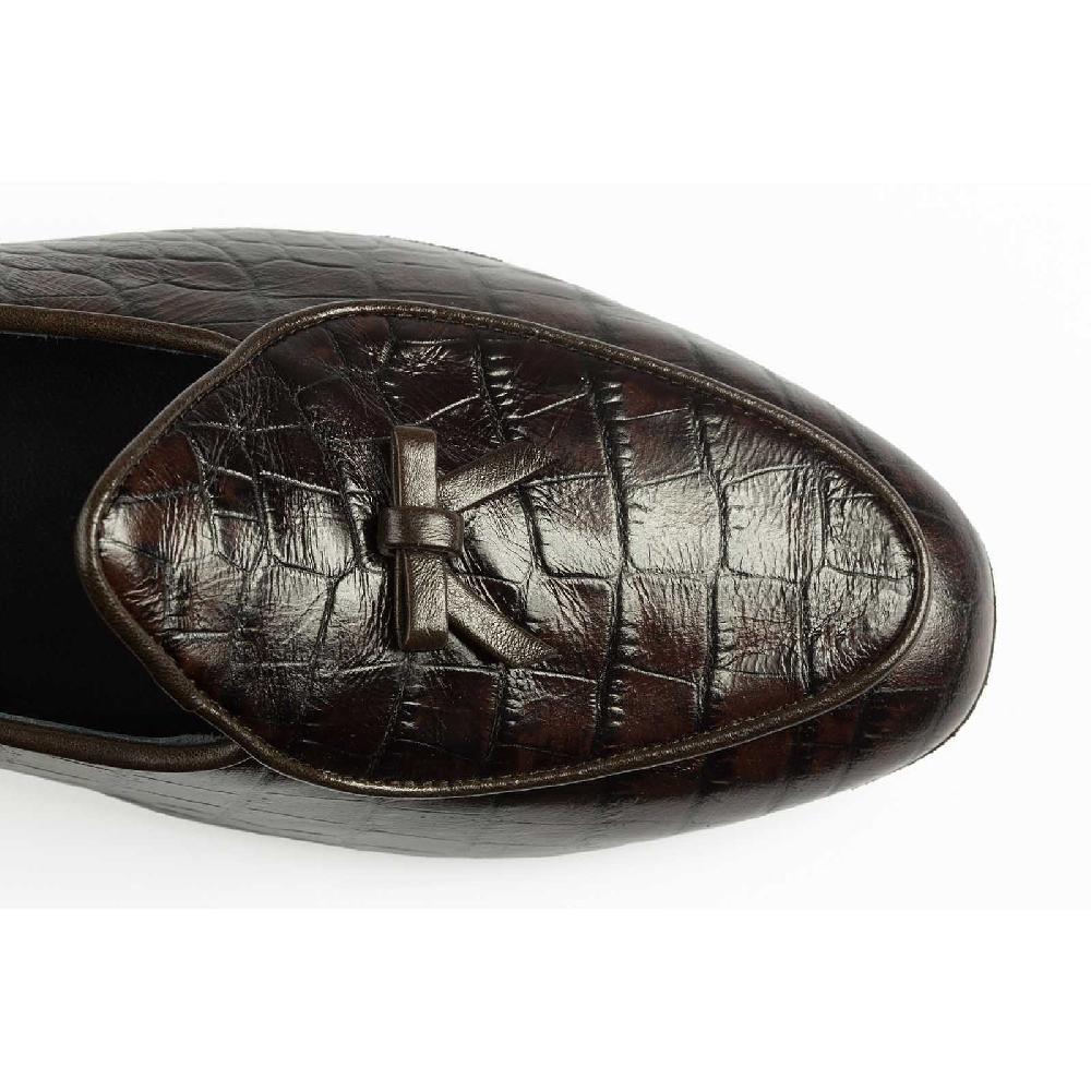 Rubinacci Marphy Loira Stampato Marrone Scuro