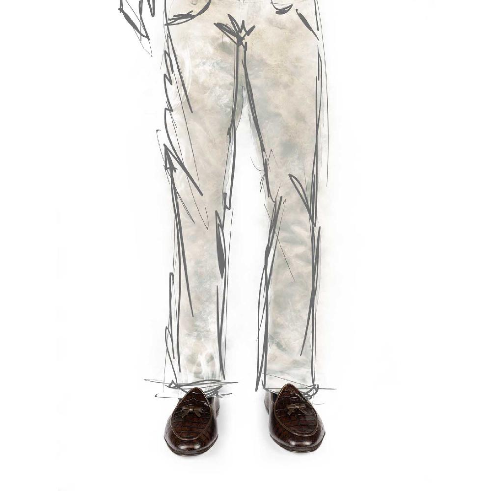 Rubinacci Marphy Loira Stampato Marrone Scuro