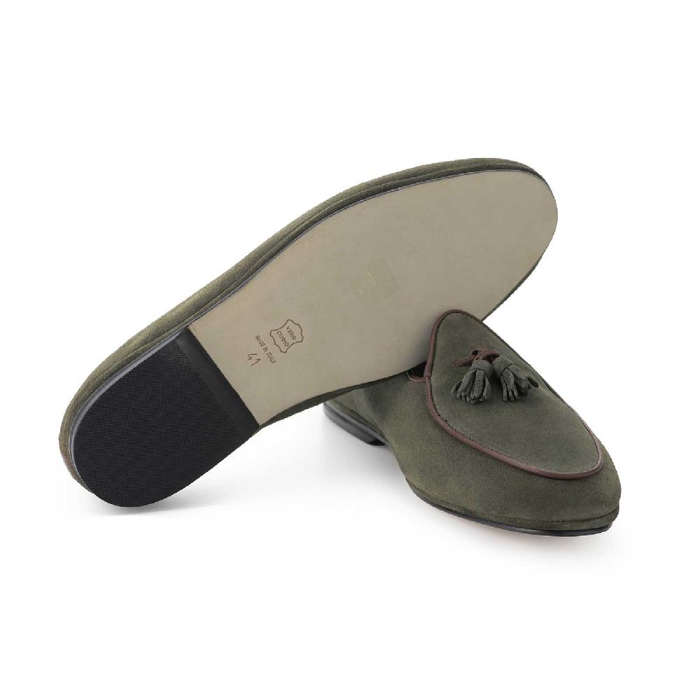 Rubinacci Marphy Velour Muschio Con Nappine