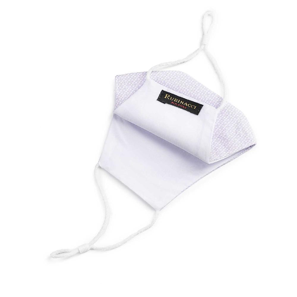 Rubinacci Mascherina Viroblock Bianco E Lilla