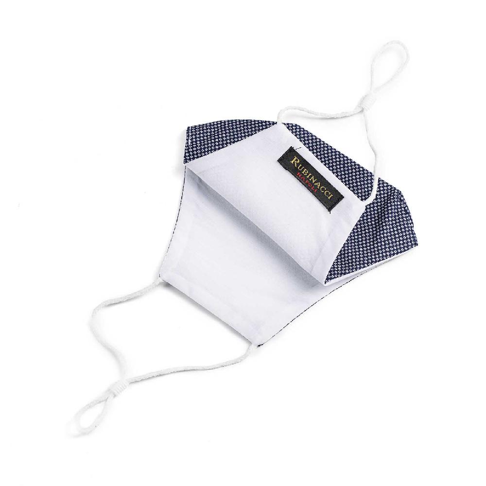 Rubinacci Mascherina Viroblock Blu E Bianca