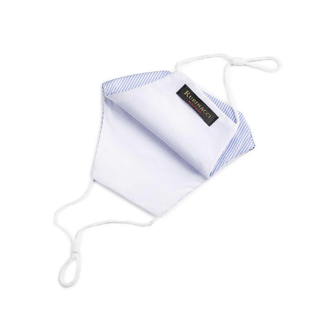 Rubinacci Mascherina Viroblock Rigata Celeste