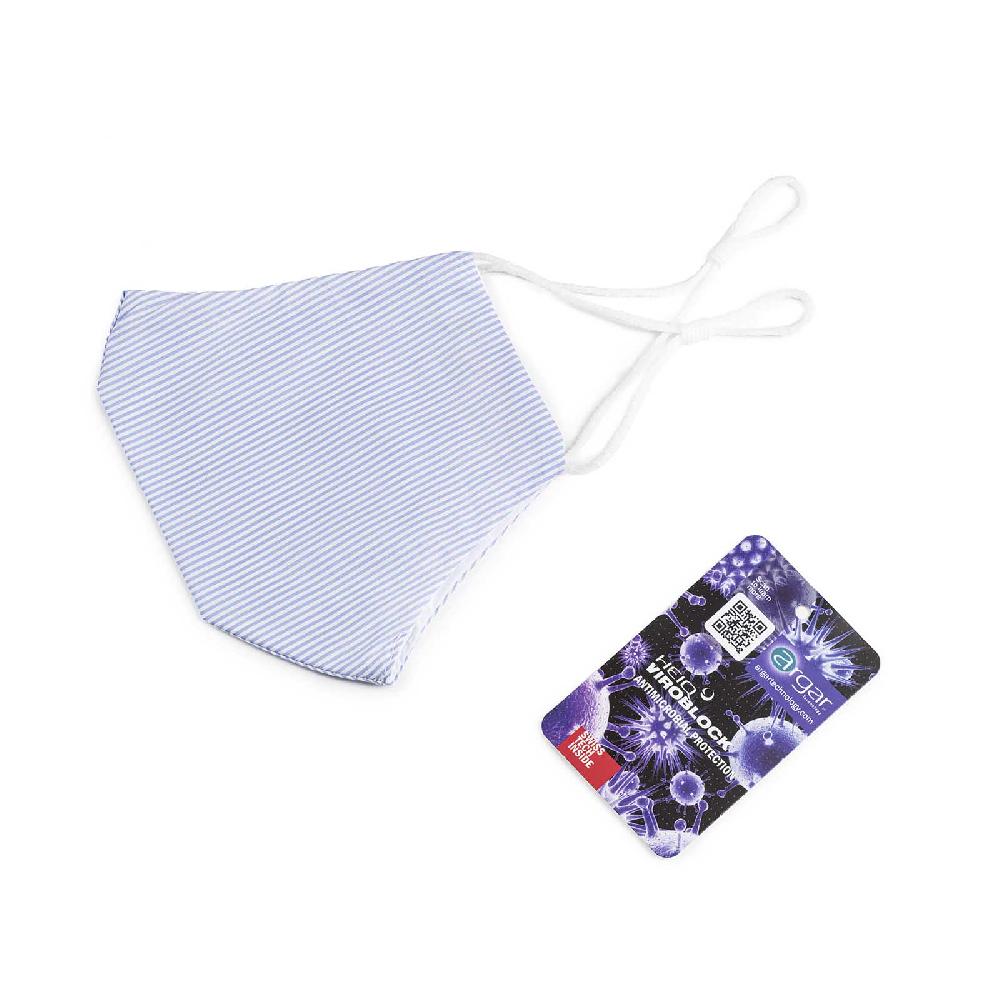 Rubinacci Mascherina Viroblock rigata celeste