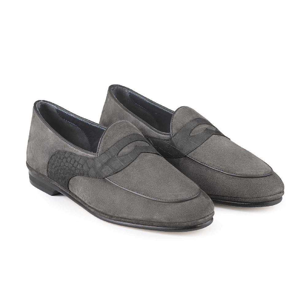 Rubinacci Mocassino alaska grigio