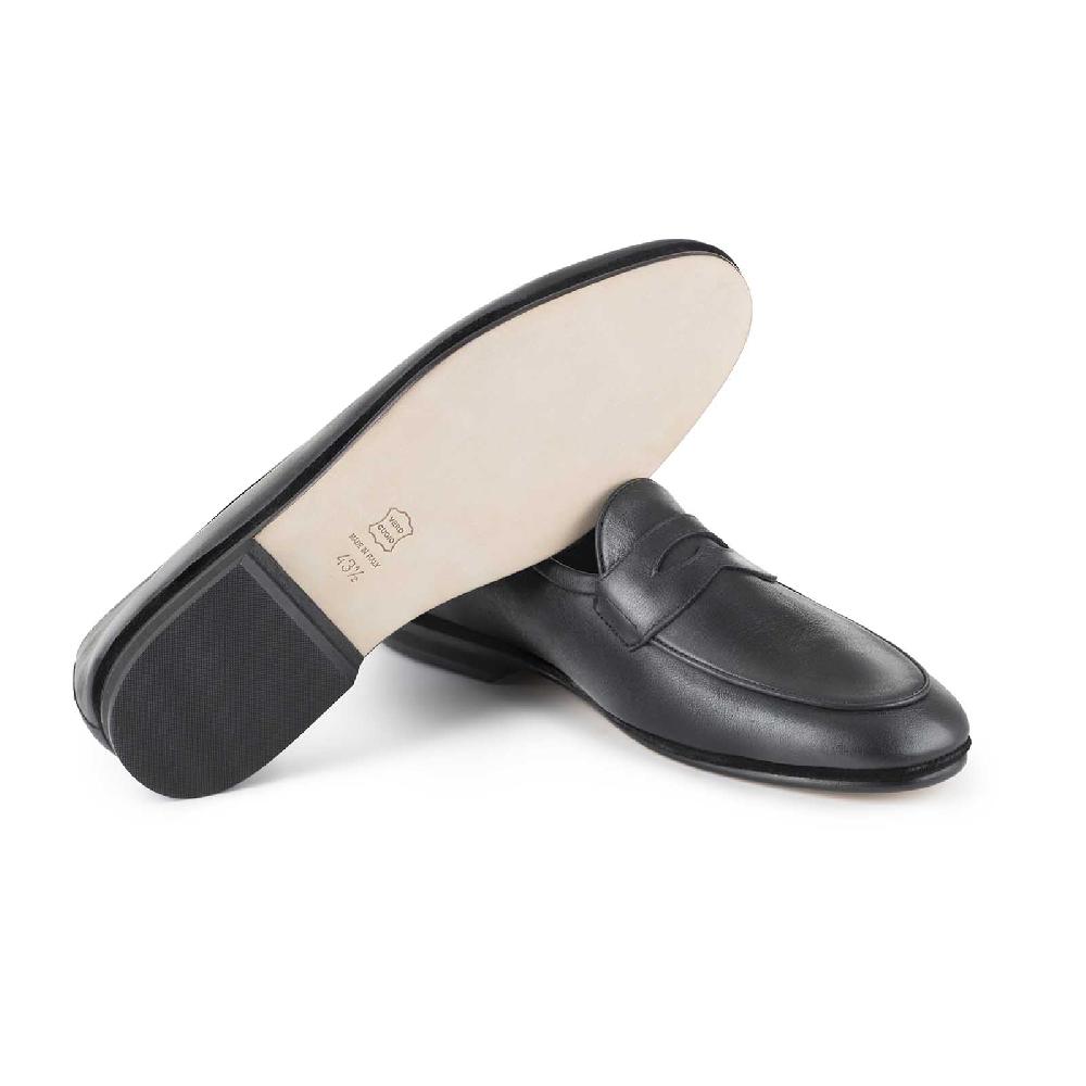 Rubinacci Mocassino In Cuoio Nero