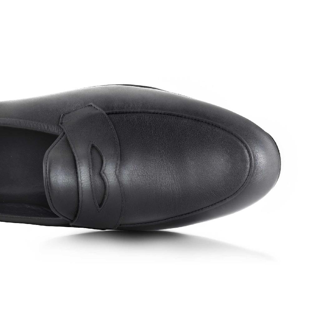 Rubinacci Mocassino In Cuoio Nero