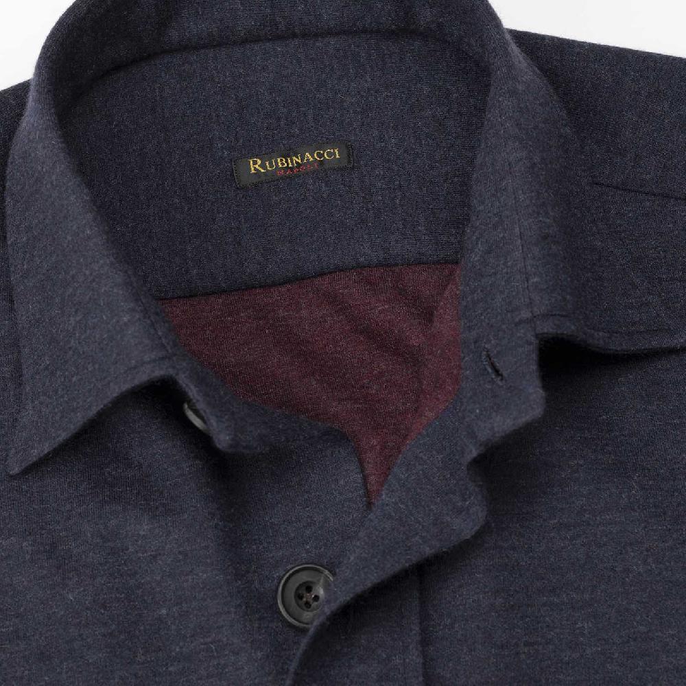 Rubinacci Overshirt In Cashmere Blu
