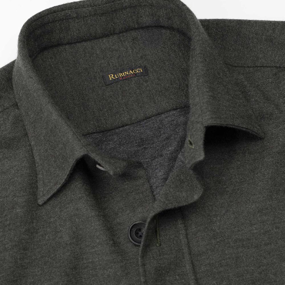 Rubinacci Overshirt In Cashmere Verde