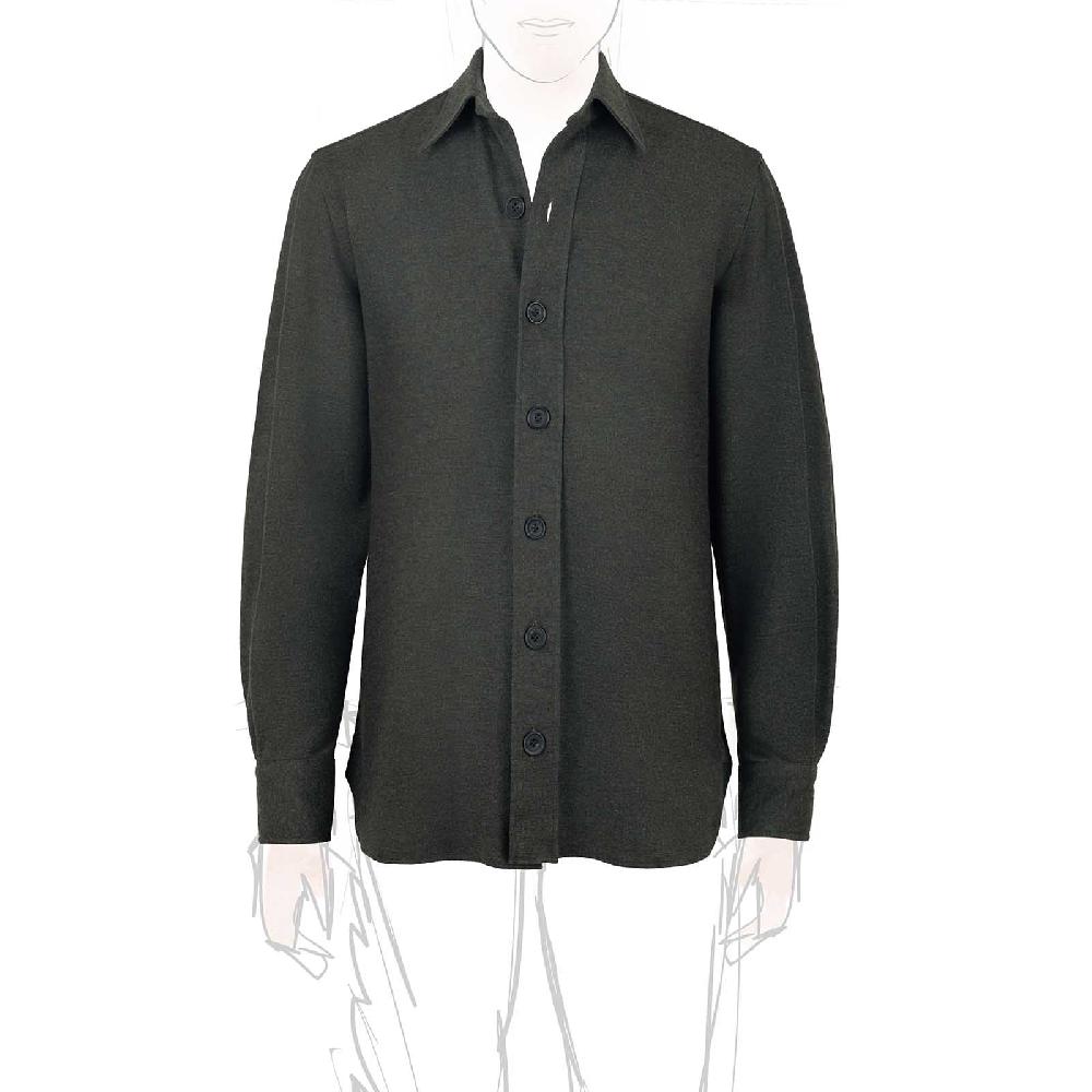 Rubinacci Overshirt in cashmere verde