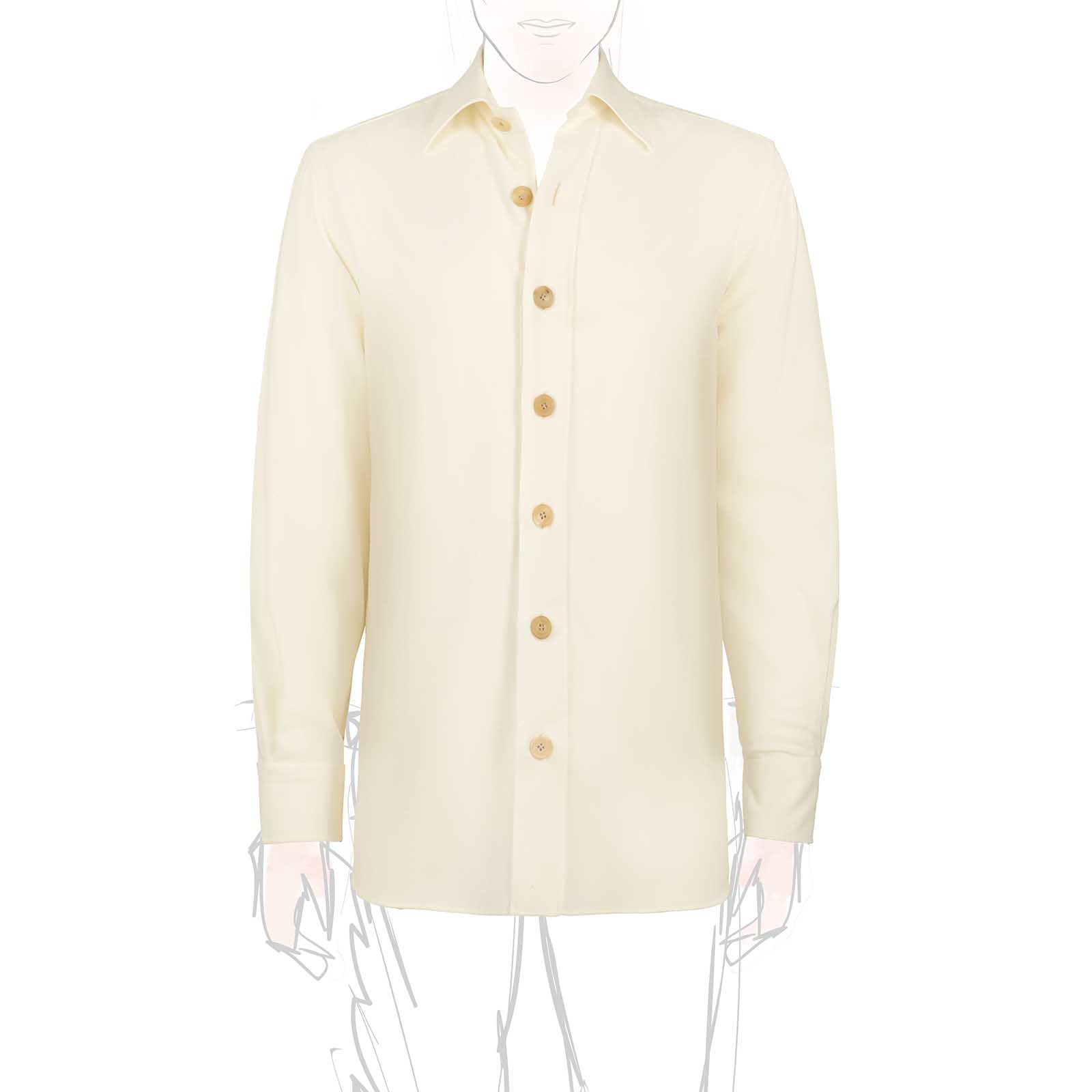 Rubinacci Overshirt in lana bianca