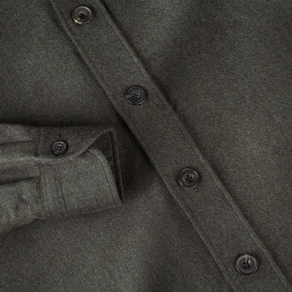 Rubinacci Overshirt In Lana E Seta Verde