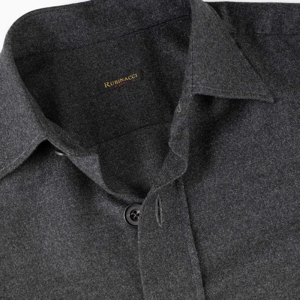 Rubinacci Overshirt In Lana Grigio