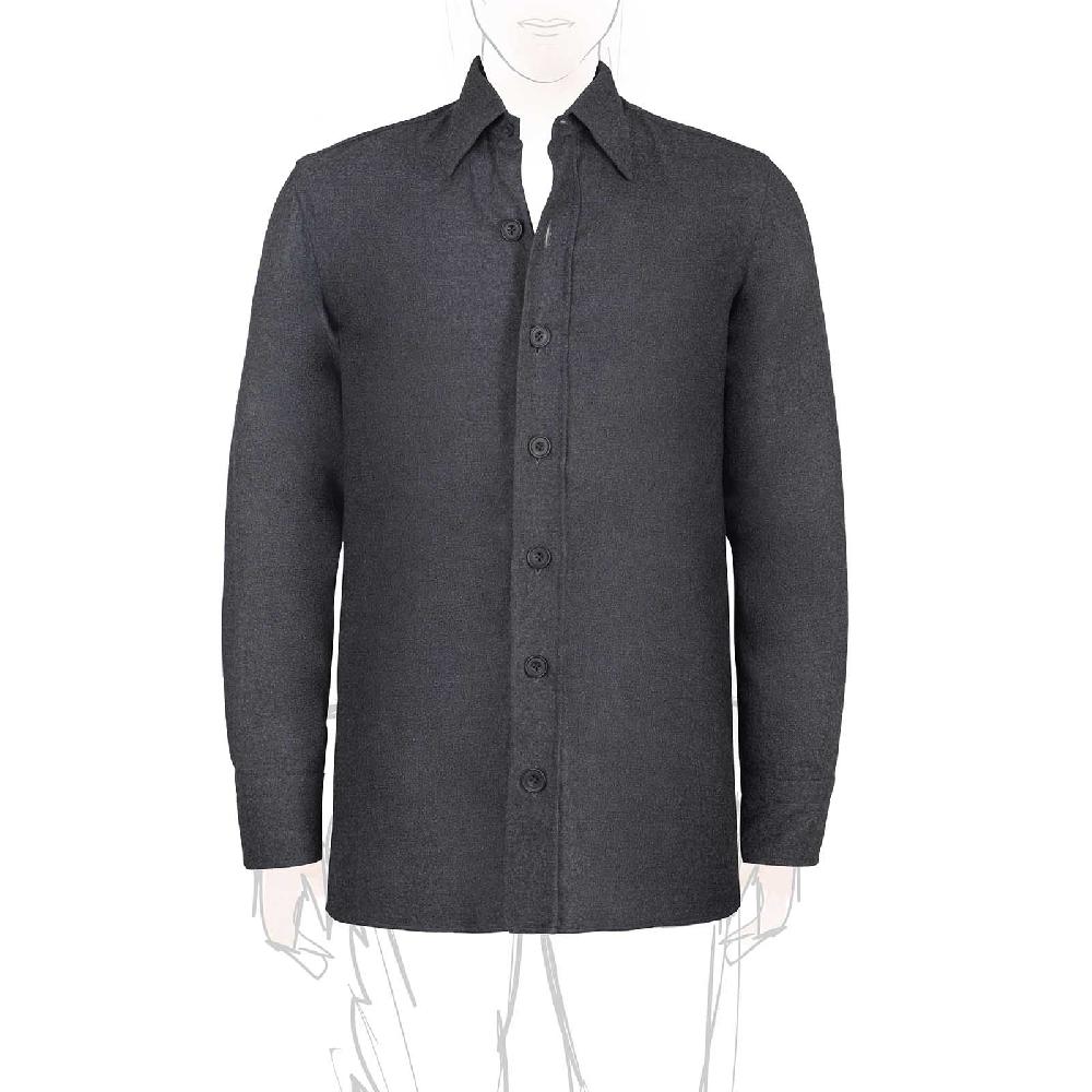 Rubinacci Overshirt in lana grigio